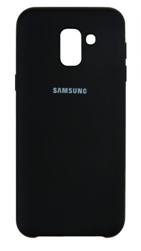 Задняя накладка Soft Touch для Samsung Galaxy J600/J6 (2018) черный