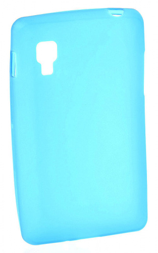 Силиконовый чехол для LG Optimus L4 II E440 матовый техпак (голубой)