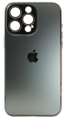 Силиконовый чехол для Apple iPhone 15 Pro Max зеркальная камера титан
