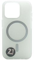 Силиконовый чехол HOCO для Apple iPhone 15 Pro Lord Magnetic Case белый