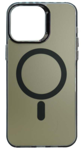 Силиконовый чехол MagSafe для Apple iPhone 15 Pro Max magnetic черный