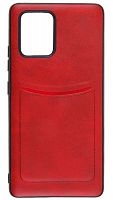 Силиконовый чехол iLevel для Samsung Galaxy S10 Lite/G770 с визитницей красный