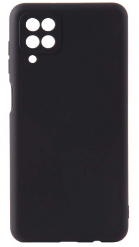 Силиконовый чехол Soft Touch для Samsung Galaxy A12/A125 с защитой камеры черный
