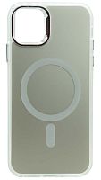 Силиконовый чехол MagSafe для Apple iPhone 11 magnetic серебро
