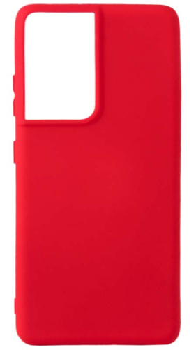 Силиконовый чехол Soft Touch для Samsung Galaxy S21 Ultra красный