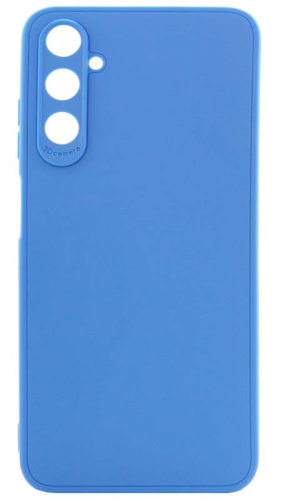Силиконовый чехол для Samsung Galaxy A05S/A057 с защитой камеры матовый синий