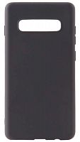 Силиконовый чехол для Samsung Galaxy S10 Plus/G975 матовый черный
