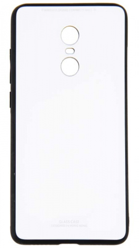 Силиконовый чехол для Xiaomi Redmi Note 4X стеклянный белый