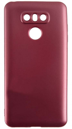 Силиконовый чехол New Metallic для LG G6 бордовый