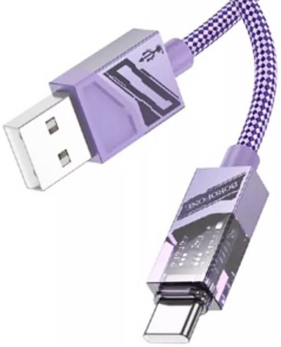 Кабель Type-C - USB Borofone BU42 Octavia 1.2м 3,0А фиолетовый