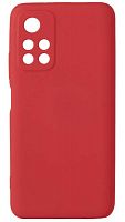 Силиконовый чехол Soft Touch для Xiaomi Redmi Note 11 с защитой камеры красный