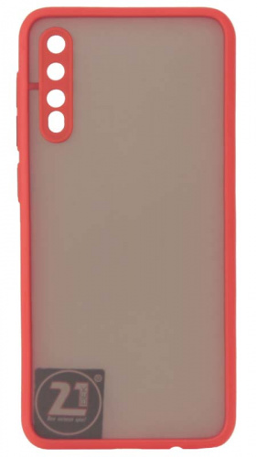 Силиконовый чехол для Samsung Galaxy A50/A505 хром красный