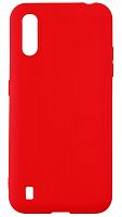 Силиконовый чехол для Samsung Galaxy M01/M015 матовый красный