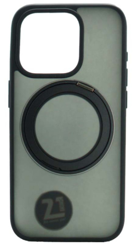 Силиконовый чехол HOCO для Apple iPhone 15 Pro Rotating Magnetic Case черный