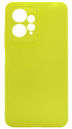 Силиконовый чехол для Xiaomi Redmi Note 12 с защитой камеры матовый желтый