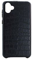 Задняя накладка для Samsung Galaxy A04 под кожу рептилия черный