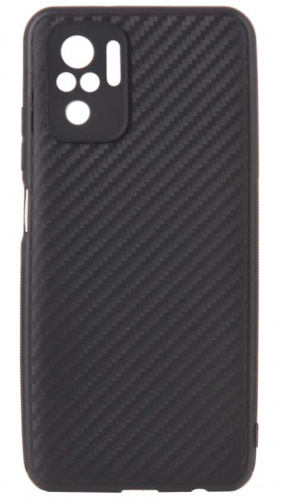 Силиконовый чехол для Xiaomi Redmi Note 10 карбон черный