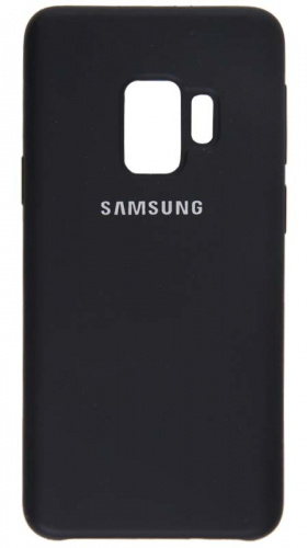 Задняя накладка Soft Touch для Samsung Galaxy S9/G960 чёрный