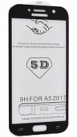 Противоударное стекло для Samsung Galaxy A520/A5 (2017) с полной проклейкой 5D чёрный