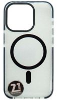 Силиконовый чехол HOCO для Apple iPhone 15 Pro Transparent Anti-Fall Magnetic Case черный