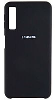 Задняя накладка Soft Touch для Samsung Galaxy A750/A7 (2018) чёрный
