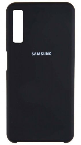 Задняя накладка Soft Touch для Samsung Galaxy A750/A7 (2018) чёрный