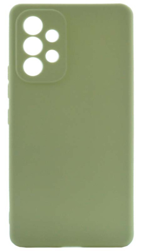 Силиконовый чехол для Samsung Galaxy A53/A536 матовый оливковый