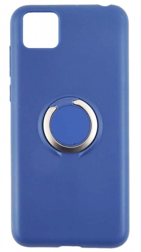 Силиконовый чехол Soft Touch для Huawei Honor 9S с держателем синий