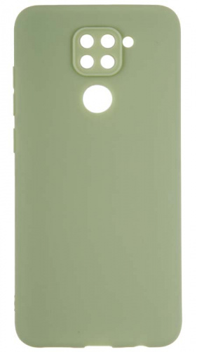 Силиконовый чехол для Xiaomi Redmi Note 9 матовый оливковый