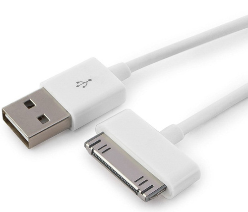 USB кабель Gembird CC-USB-AP1MW AM/Apple, для  iPhone4/iPad, 1m, белый