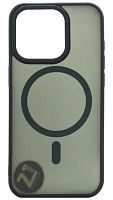 Силиконовый чехол для Apple iPhone 15 Pro Matte case с MagSafe черный