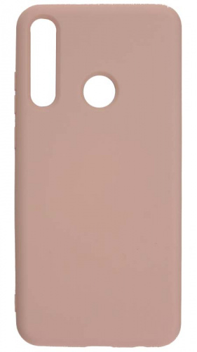Силиконовый чехол Soft Touch для Huawei Y6P бледно-розовый