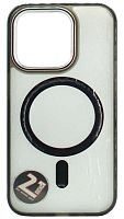 Силиконовый чехол для Apple iPhone 15 Pro MagSafe с комплектом линз черный