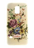 Задняя накладка Cath Kidston для Samsung G-800 Galaxy S V mini (белая "Фиолетово-синие цветы и бабоч