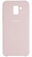 Задняя накладка Soft Touch для Samsung Galaxy J600/J6 (2018) бледно-розовый