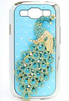 Задняя крышка Like Diamond  для Samsung i9300 Galaxy S III Eyestar Павлин со стразами синяя