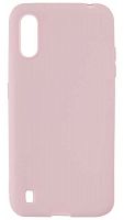 Силиконовый чехол для Samsung Galaxy A01/A015 бледно-розовый