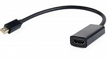 Переходник miniDisplayPort/HDMI, Cablexpert A-mDPM-HDMIF-02, 20M/19F, кабель 15 см, чёрный, пакет