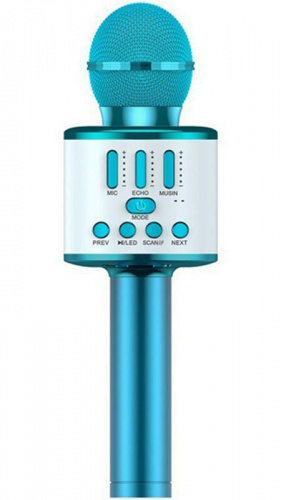 Колонка-микрофон Bluetooth/USB/micro SD/караоке Q88 синий