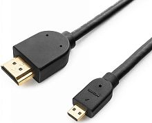 Кабель HDMI-microHDMI Cablexpert CC-HDMID-6 v2,0 19M/19M 1.8м черный позол разъемы экран чёрный