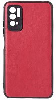 Силиконовый чехол для Xiaomi Redmi Note 10T кожа красный