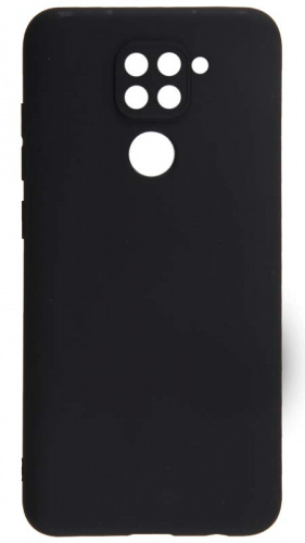 Силиконовый чехол для Xiaomi Redmi Note 9 матовый черный