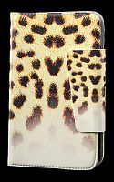Чехол футляр-книга для Samsung GT-P3200/T2110/T2100 Galaxy Tab 3 7.0 (светло-коричневый леопард)