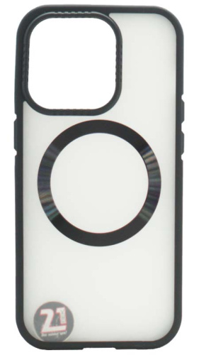 Силиконовый чехол для Apple iPhone 14 Pro LEDREAM MagSafe черный