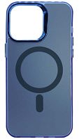 Силиконовый чехол MagSafe для Apple iPhone 15 Pro Max magnetic голубой