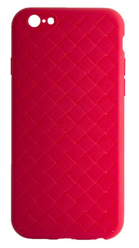 Силиконовый чехол для Apple iPhone 6/6S плетеный красный