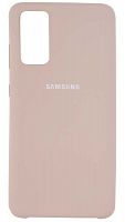 Задняя накладка Soft Touch для Samsung Galaxy S20 бледно-розовый