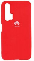 Силиконовый чехол для Huawei Honor 20 Pro с лого красный