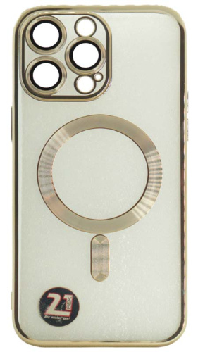 Силиконовый чехол Anyland для Apple iPhone 14 Pro Max magsafe золото