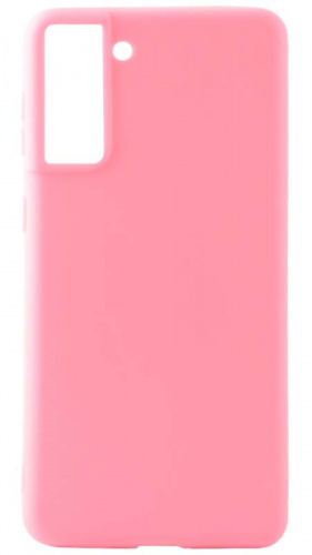 Силиконовый чехол для Samsung Galaxy S21 Plus матовый розовый